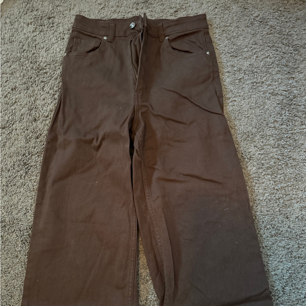 brown h&m pants